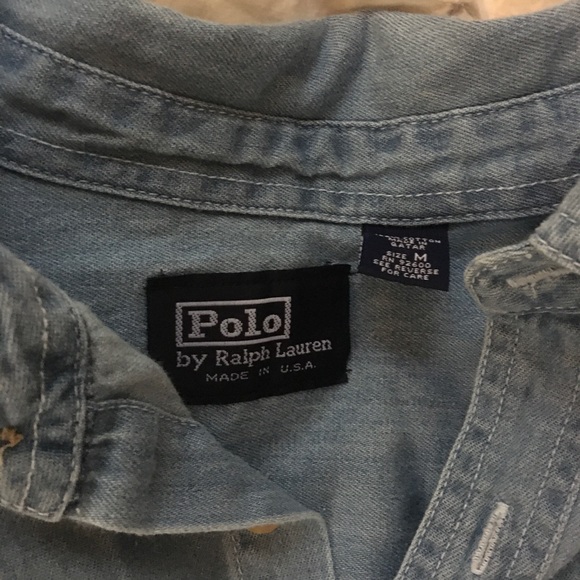 Vintage Denim Ralph Lauren Polo Buttonup - Picture 3 of 3